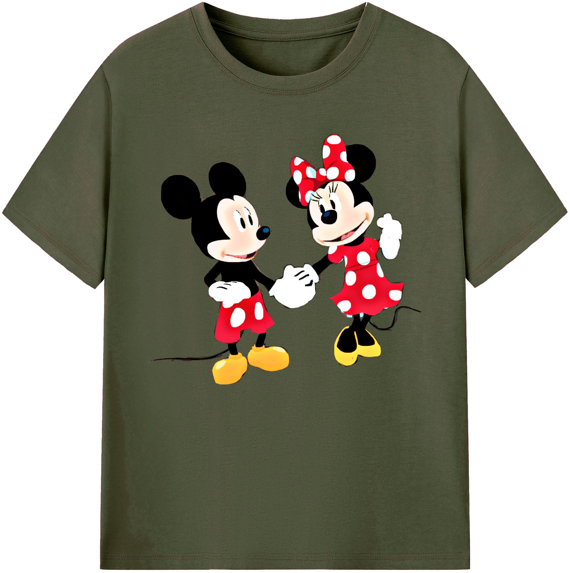 ミッキーマウス Mickey Mouse 綿100％ メンズ半袖Tシャツ｜肌触りやわらか＆通気性